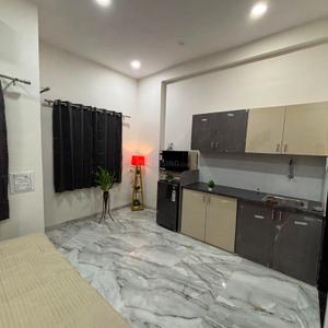 Kitchen Image of 400 Sq.ft 1 RK Builder Floor for rent in Vijay Nagar Indore for Rs. 16000