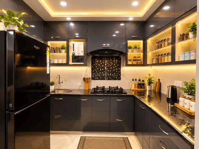 Kitchen Image of 936 Sq.ft 3 BHK Apartment / Flat for sale in Vishnu Happy Homes V, Narendrapur Kolkata for Rs. 7000000