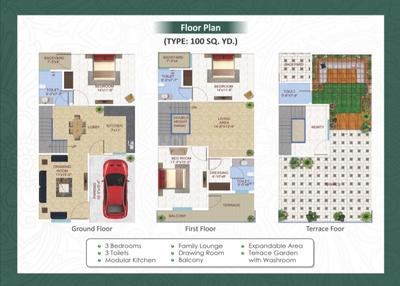 Image of 2200 Sq.ft 3.5 BHK Duplex for sale in Noida Extension, Greater Noida for Rs. 12000000