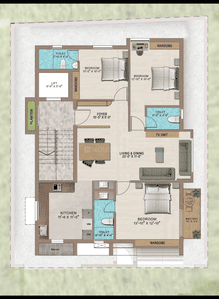 Image of 1480 Sq.ft 3 BHK Apartment / Flat for sale in Velachery, Chennai for Rs. 14000000