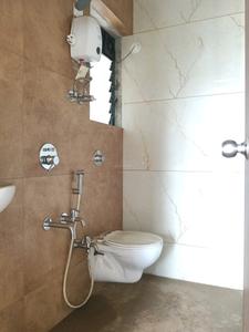 Common Bathroom One Image of 650 Sq.ft 1 BHK Apartment / Flat for sale in Rajaram Sukur Enclave, Kasarvadavali Thane for Rs. 6000000