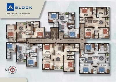 Image of 1545 Sq.ft 3 BHK Apartment / Flat for sale in Anna Nagar West, Chennai for Rs. 28720000