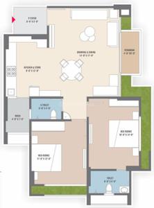 Image of 1461 Sq.ft 2 BHK Apartment / Flat for sale in Suramya Heights, Sanand, Ahmedabad for Rs. 4200000