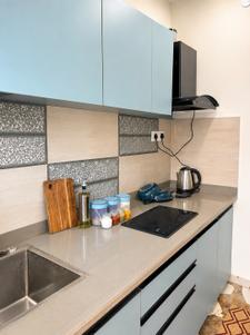 Kitchen Image of 750 Sq.ft 1 BHK Builder Floor for rent in Scheme No 114 Indore for Rs. 21000