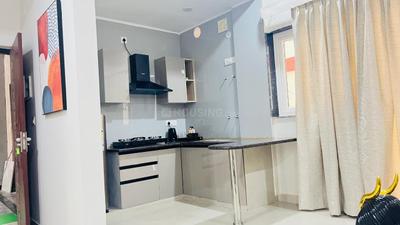 Kitchen Image of 775 Sq.ft 1 BHK Apartment / Flat for sale in Pushpanjali Gopnanda, Chaitanya Vihar Vrindavan for Rs. 7500000