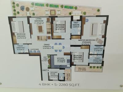 Image of 2280 Sq.ft 4 BHK Apartment / Flat for sale in Rising Homes At DXP 92, Sector 92, Gurgaon for Rs. 29900000