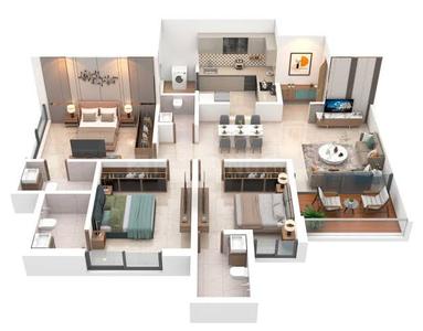 Image of 1607 Sq.ft 3 BHK Apartment / Flat for sale in Ultimus, Wakad, Pune for Rs. 16000000