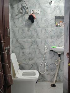 Common Bathroom Image of 250 Sq.ft 1 RK Apartment / Flat for rent in Munirka New Delhi for Rs. 16000
