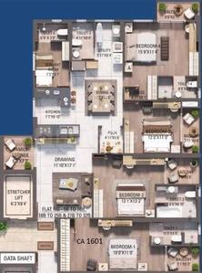 Image of 2956 Sq.ft 4 BHK Apartment / Flat for sale in Nawah Emporio, Raghunathpur, Bhubaneswar for Rs. 23300000