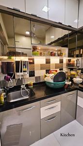 Kitchen Image of 800 Sq.ft 2 BHK Apartment / Flat for sale in The Evergreen Heights, Kalwa Thane for Rs. 12500000