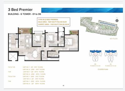 Image of 1641 Sq.ft 3 BHK Apartment / Flat for sale in Meridian Park at The Prestige City by Prestige Projects Pvt Ltd, Sarjapur, Bengaluru for Rs. 21200000