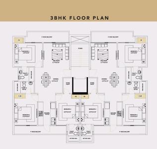 Image of 1200 Sq.ft 2 BHK Apartment / Flat for sale in Absolute Residency, Sector 92, Mohali for Rs. 8600000