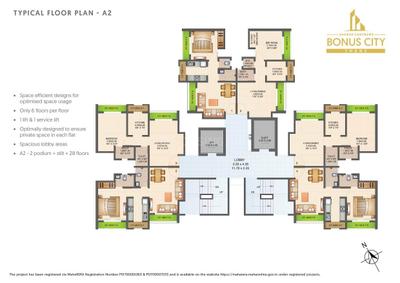 Image of 910 Sq.ft 2 BHK Apartment / Flat for sale in Raunak Maximum City, Thane West, Thane for Rs. 8500000