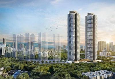 Image of 1090 Sq.ft 2 BHK Apartment / Flat for sale in Dynamix Parkwoods, Thane West, Thane for Rs. 11600000