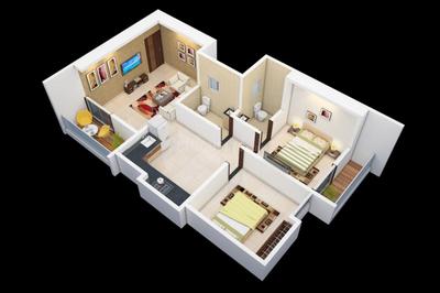 Image of 909 Sq.ft 2 BHK Apartment / Flat for sale in T And P C P Shine, Bhugaon, Pune for Rs. 5354000