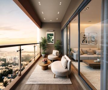 Balcony Image of 720 Sq.ft 2 BHK Apartment / Flat for sale in Kolte Patil Serenova, Andheri West Mumbai for Rs. 30600000