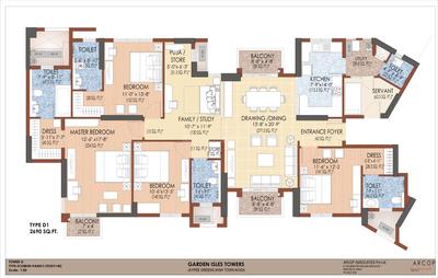 Image of 2808 Sq.ft 4.5 BHK Apartment / Flat for sale in Jaypee Garden Isles, Sector 133, Noida for Rs. 22000000