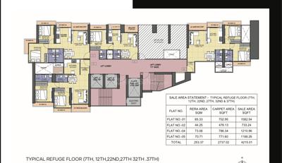Image of 733 Sq.ft 1 BHK Apartment / Flat for sale in Swaminarayan Sky Marina, Dombivli East, Thane for Rs. 4900000