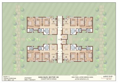 Image of 1250 Sq.ft 3 BHK Apartment / Flat for sale in Jaypee Kasa Isles, Sector 129, Noida for Rs. 9500000