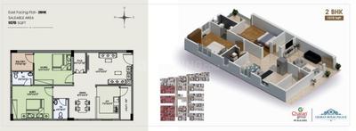 Image of 1180 Sq.ft 2 BHK Apartment / Flat for sale in Bheemunipatnam, Visakhapatnam for Rs. 5310000
