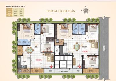 Image of 1305 Sq.ft 3 BHK Apartment / Flat for sale in Medahalli, Bengaluru for Rs. 6800000