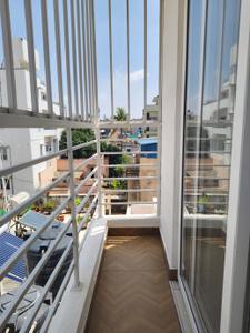 Balcony Image of 1100 Sq.ft 2 BHK Apartment / Flat for rent in Halasuru Bengaluru for Rs. 58000