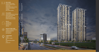 Image of 1594 Sq.ft 3 BHK Apartment / Flat for sale in Candeur Twins, Miyapur, Hyderabad for Rs. 12911400