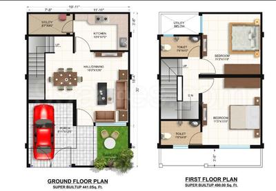 Image of 1500 Sq.ft 3 BHK Independent House for sale in Green Amaltas Castle, Kachana, Raipur for Rs. 5600000