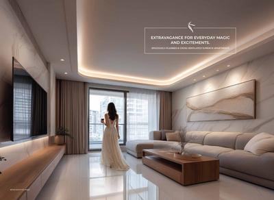 Living Room Image of 900 Sq.ft 2 BHK Apartment / Flat for sale in Arkade Evoke, Goregaon West Mumbai for Rs. 29500000