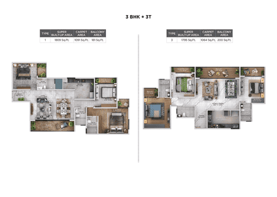 Image of 1440 Sq.ft 2.5 BHK Studio for sale in Sattva Lumina, Rajanukunte, Bengaluru for Rs. 8400000