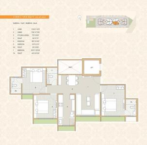 Image of 1413 Sq.ft 3 BHK Apartment / Flat for sale in Orchid Pride, South Bopal, Ahmedabad for Rs. 7500000