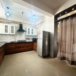 Kitchen Image of 1040 Sq.ft 2 BHK Apartment / Flat for sale in S R B Km Residency, Morta, Moti Ghaziabad for Rs. 5500000