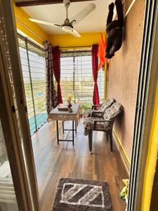 Balcony Image of 950 Sq.ft 1 BHK Apartment / Flat for rent in Charholi Budruk Pune for Rs. 21000