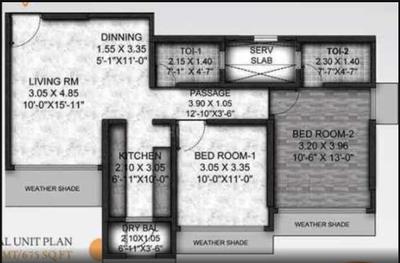 Living Room Image of 900 Sq.ft 2 BHK Apartment / Flat for sale in Mayfair Hill Crest, Vikhroli West Mumbai for Rs. 22500000