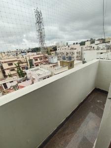 Balcony Image of 750 Sq.ft 1 BHK Apartment / Flat for rent in Murugeshpalya Bengaluru for Rs. 28000