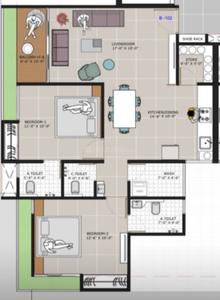 Image of 2025 Sq.ft 3 BHK Apartment / Flat for sale in Pal, Surat for Rs. 7798000