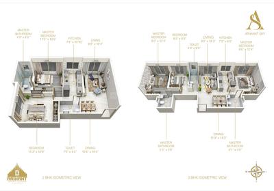 Image of 750 Sq.ft 2 BHK Apartment / Flat for sale in Arihant Sky, Chembur, Mumbai for Rs. 13900000