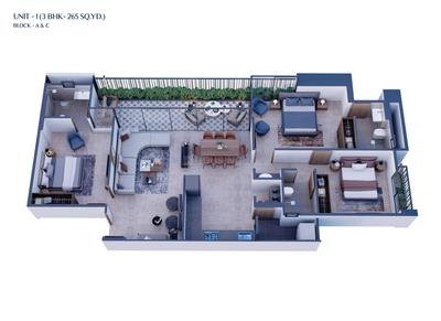 Image of 2385 Sq.ft 3 BHK Apartment / Flat for sale in Avibhanam Panache, Vaishno Devi Circle, Ahmedabad for Rs. 13500000