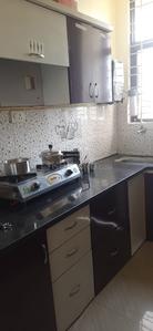 Kitchen Image of 900 Sq.ft 2 BHK Apartment / Flat for rent in Aakar Canal Kinship, Salaiya Bhopal for Rs. 20000