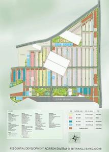 Image of 2214 Sq.ft Residential Plot / Land for sale in Adarsh Savana, Navarathna Agrahara, Bengaluru for Rs. 28500000