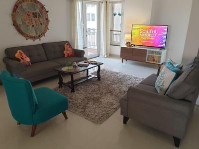 Living Room Image of 1608 Sq.ft 3.5 BHK Apartment / Flat for rent in Adani Water Lily, Shantigram Ahmedabad for Rs. 75000