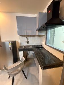 Kitchen Image of 600 Sq.ft 1 RK Apartment / Flat for rent in DLF Phase 3 Gurgaon for Rs. 18000
