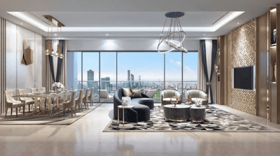 Image of 1800 Sq.ft 3 BHK Apartment / Flat for rent in Prestige Jasdan Classic, Jacob Circle, Mumbai for Rs. 300000
