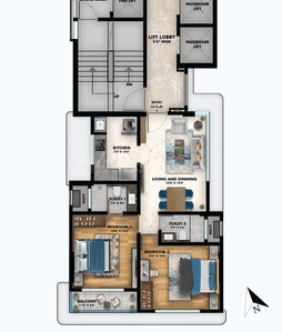 Image of 764 Sq.ft 2 BHK Apartment / Flat for sale in Ameet Jai Kamal, Anushakti Nagar, Mumbai for Rs. 24000000