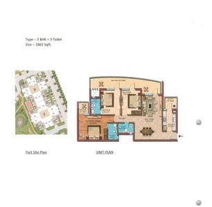 Image of 2149 Sq.ft 3 BHK Apartment / Flat for sale in Pareena Express Heights, Sector 99, Gurgaon for Rs. 19599999