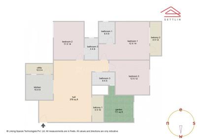 Image of 1696 Sq.ft 3 BHK Apartment / Flat for sale in Kannamangala - Whitefield Hoskote Road, Bengaluru for Rs. 20550000
