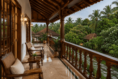 Balcony Image of 1500 Sq.ft 3 BHK Independent House for sale in Mammiyoor Thrissur for Rs. 8600000