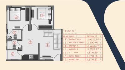 Image of 1250 Sq.ft 2 BHK Apartment / Flat for sale in Niramay Residency, Jivrajpark, Ahmedabad for Rs. 5500000