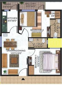 Image of 910 Sq.ft 2 BHK Apartment / Flat for sale in Kumhari NP Part, Bhilai for Rs. 2000000