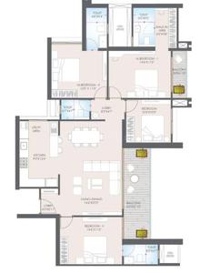 Image of 1883 Sq.ft 3 BHK Apartment / Flat for sale in Binary Highness, Wakad, Pune for Rs. 17400000